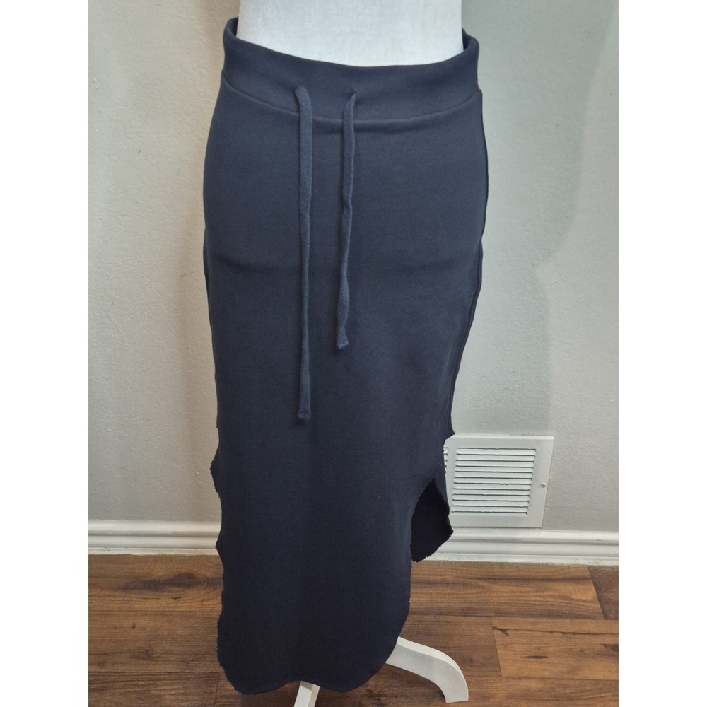 Frank & Eileen Sz Medium Black Cotton Unforgettable Donegal Triple Fleece Skirt